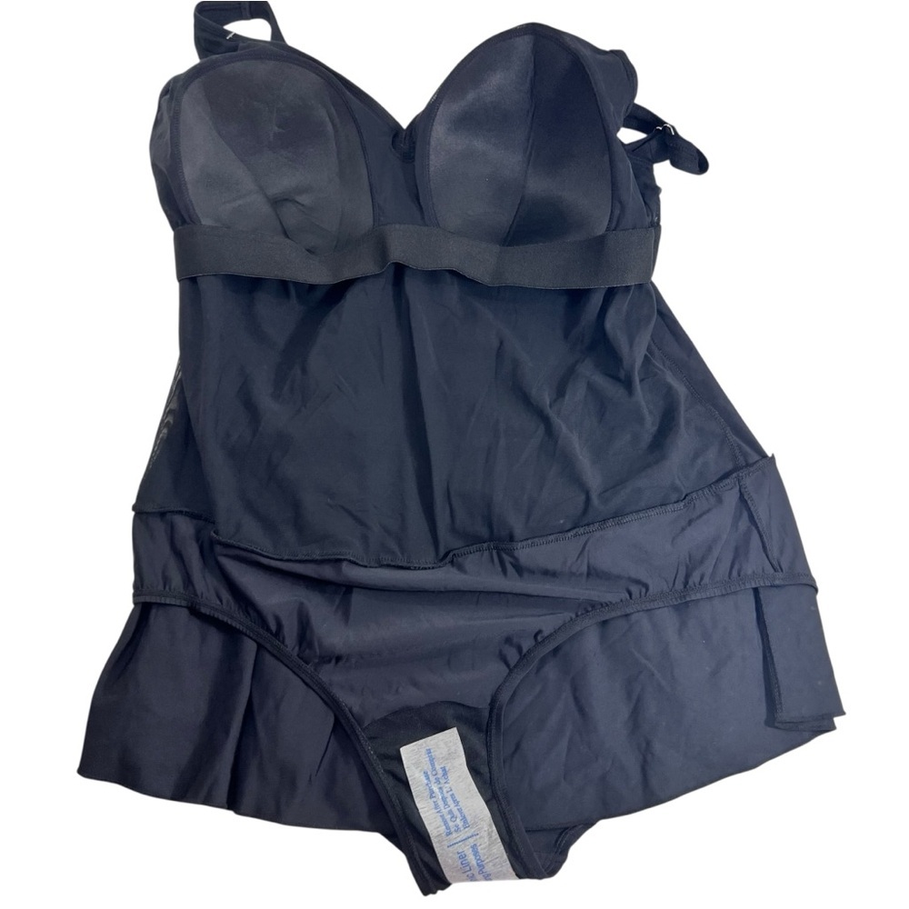 Swim Solutions Plus Size Tummy-Control Skater Swimdress - Picture 4 of 10